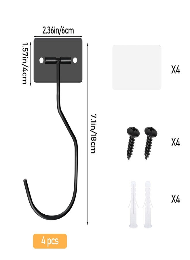KIBBEH 4 Pack Banana Hanger Under Cabinet, Self-Adhesive Space-Saving Banana Hook Under Cabinet Foldable for Kitchen/RV, Heavy-Duty Metal Holder to Keep Bananas Fresh & Organize Fruits/Tools - Image 4