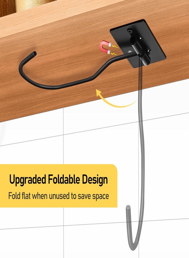 KIBBEH 4 Pack Banana Hanger Under Cabinet, Self-Adhesive Space-Saving Banana Hook Under Cabinet Foldable for Kitchen/RV, Heavy-Duty Metal Holder to Keep Bananas Fresh & Organize Fruits/Tools - Image 2