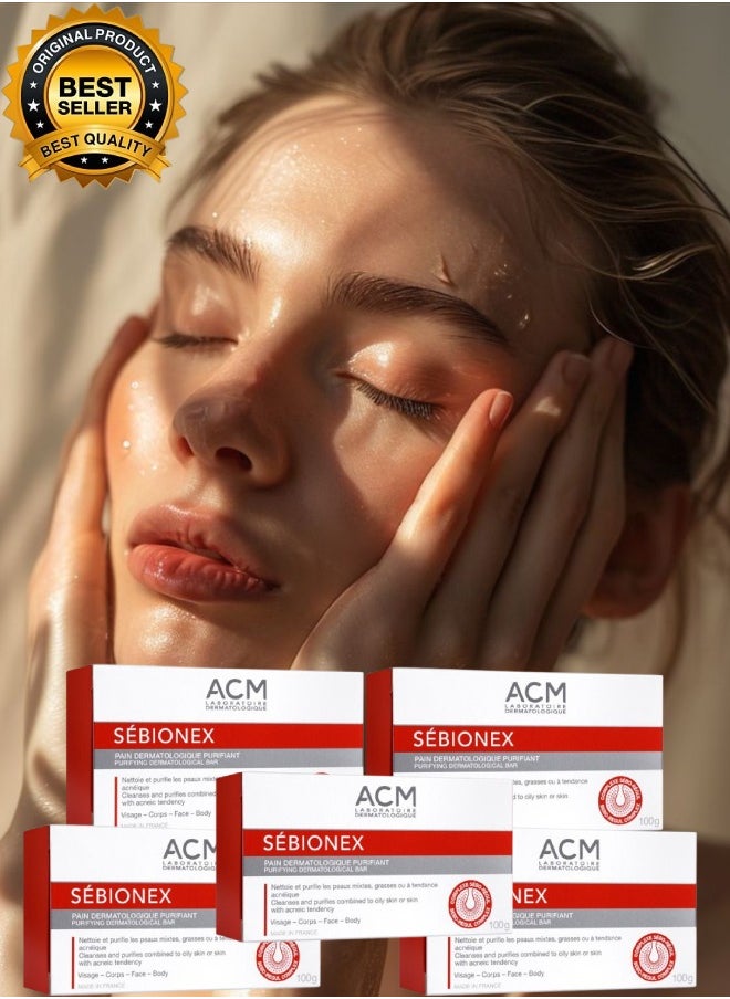 ACM 5 Pieces Sebionex Pain Dermatologique Purifiant Soap  - Image 1