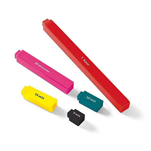 hand2mind Elapsed Time Rods Telling Time Math Manipulatives Clocks for Kids Learning to Tell Time Classroom Supplies for Teachers Elementary Analog Clock Learning Set of 74 - Image 1