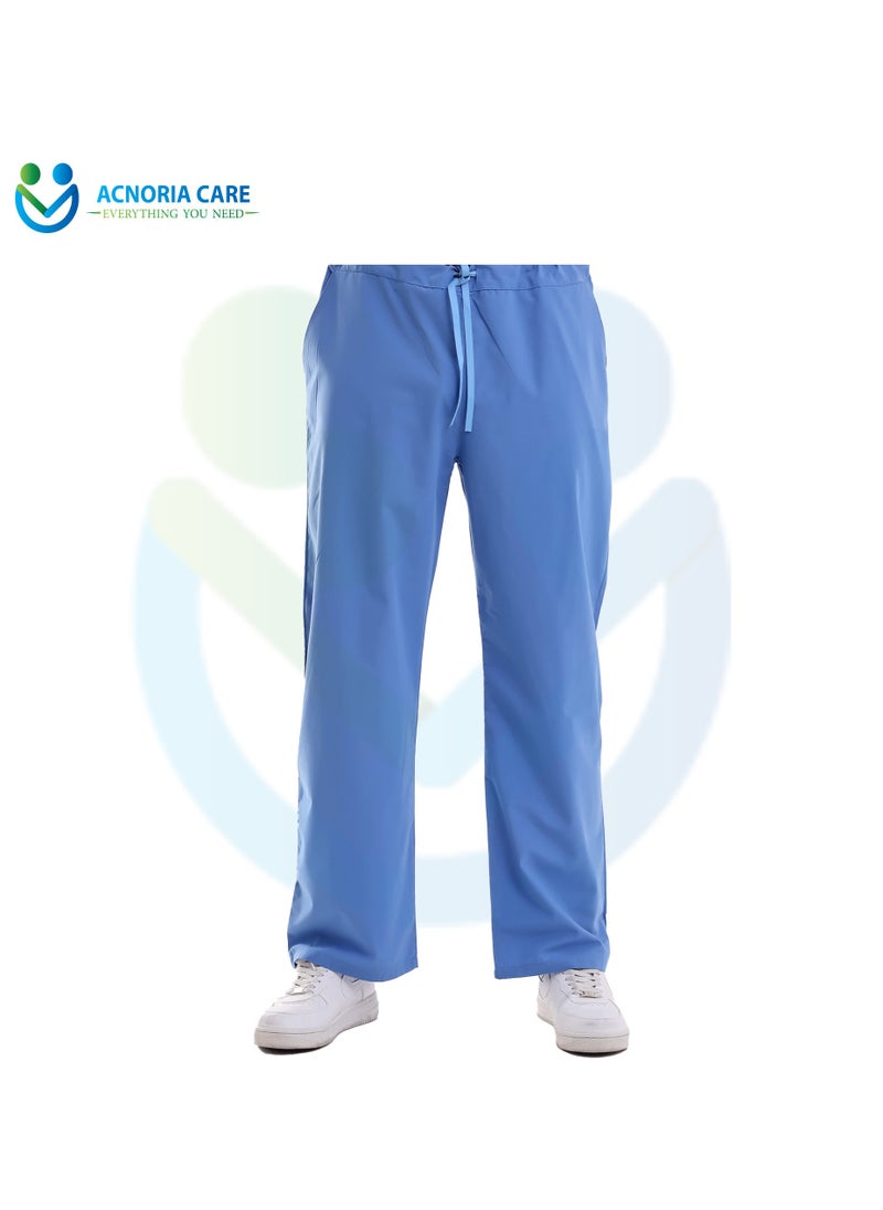 ACNORIA CARE - Men's Medical Scrubs Consisting Of Two Pieces A Blouse And Pants, 35% Cotton 65% Polyester Blue Color - Size XL - From Acnoria Care - Image 1