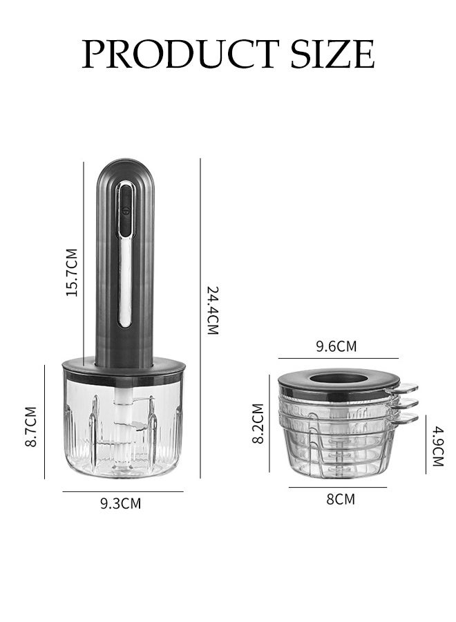 DUNISO Multifunctional Rechargeable Handheld Blender Powerful Electric Stick Meat Grinder with 4 Bowls Immersion Handheld Blender Portable Wireless Electric Food Processor for Meat, Baby Food and Smoothies - Image 4