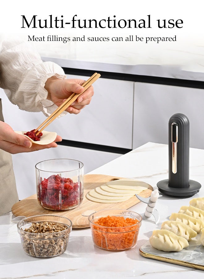 DUNISO Multifunctional Rechargeable Handheld Blender Powerful Electric Stick Meat Grinder with 4 Bowls Immersion Handheld Blender Portable Wireless Electric Food Processor for Meat, Baby Food and Smoothies - Image 3