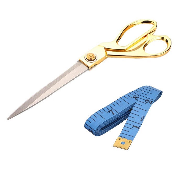 TAILORING SEWING KIT STAINLESS STEEL 95 INCH SCISSOR WITH MEASURING TAPE FOR HOME KITCHEN
