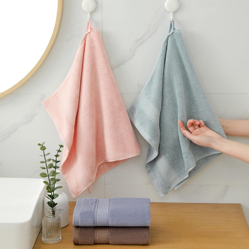 QAJ 6 Pack Hand Towel Set, 16 by 25 inches, 100% Cotton Ultra Soft and Highly Absorbent, Quick Drying, for Hotels, Spa, Bathroom - Image 5
