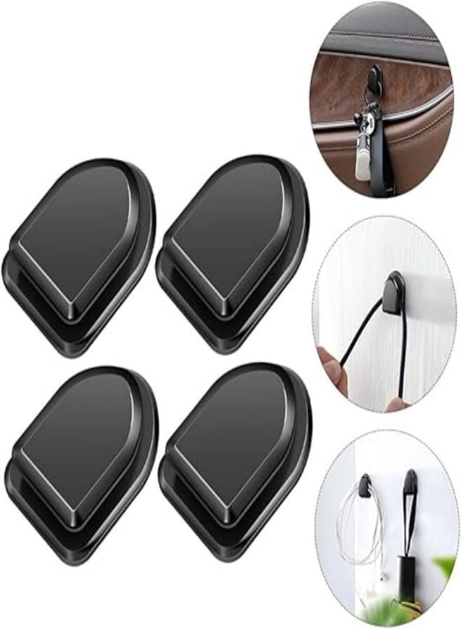 Mini Hitch Headrest Hook Vehicle Seatback Hook Auto Hook Hangers Storage Hangers Automotive Front Hook Car Hook Car Clothes Hanger Car Back Seat Hook SUV Plastic Abs Black - Image 4