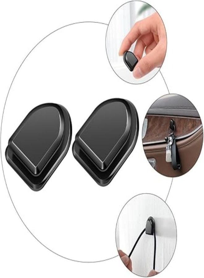 Mini Hitch Headrest Hook Vehicle Seatback Hook Auto Hook Hangers Storage Hangers Automotive Front Hook Car Hook Car Clothes Hanger Car Back Seat Hook SUV Plastic Abs Black - Image 3