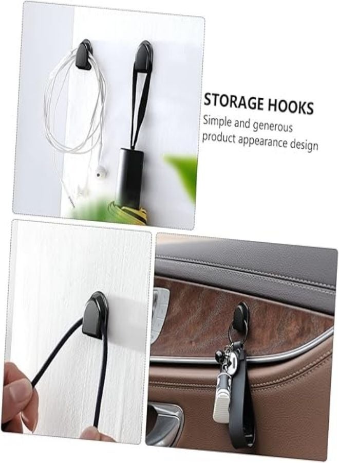 Mini Hitch Headrest Hook Vehicle Seatback Hook Auto Hook Hangers Storage Hangers Automotive Front Hook Car Hook Car Clothes Hanger Car Back Seat Hook SUV Plastic Abs Black - Image 2