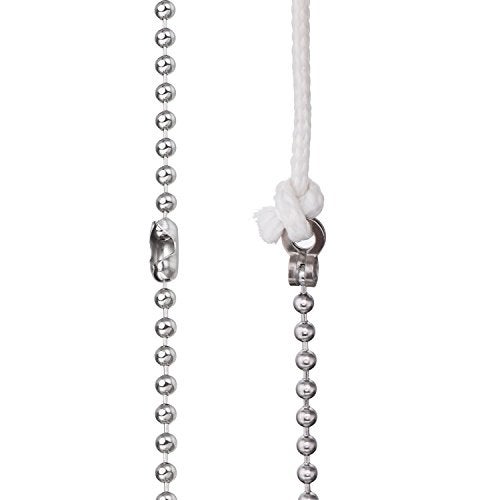 Shappy 2 Pack Steel Beaded Ball Pull String Extension Chain with Connector for Ceiling Fan Light Fixture Light Bulb Switch Chain Extender, 1 Meter Length - Image 5
