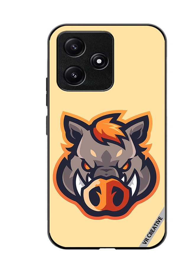 VR CREATIVE Protective Case Cover For Xiaomi Poco M6 Pro 5G Wild Boar Design Multicolour - Image 1
