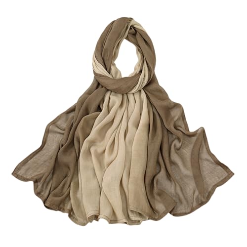 Caviotess Fashion Gradient Color Hijab Scarf for Women Soft Modal Instant Jersey Hijab Head Wraps Long Shawls - Image 4