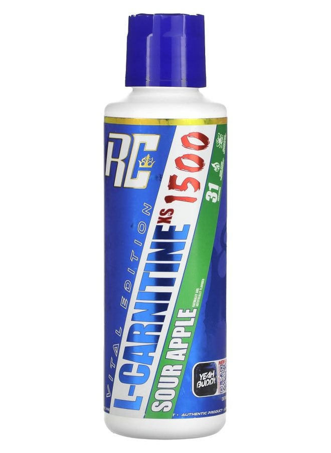 RONNIE COLEMAN Vital Edition L-Carnitine XS 1500 Sour Apple 16 fl oz (473.28 ml) 