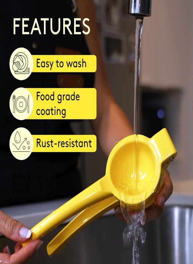 JS Gourmet Metal Lime and Lemon Squeezer Hand Press Manual Citrus Fruit Juicer with Comfortable Handle, Easy to Use for Extracting Juice and Making Ceviche, Lemonade, Margaritas and More - Image 4