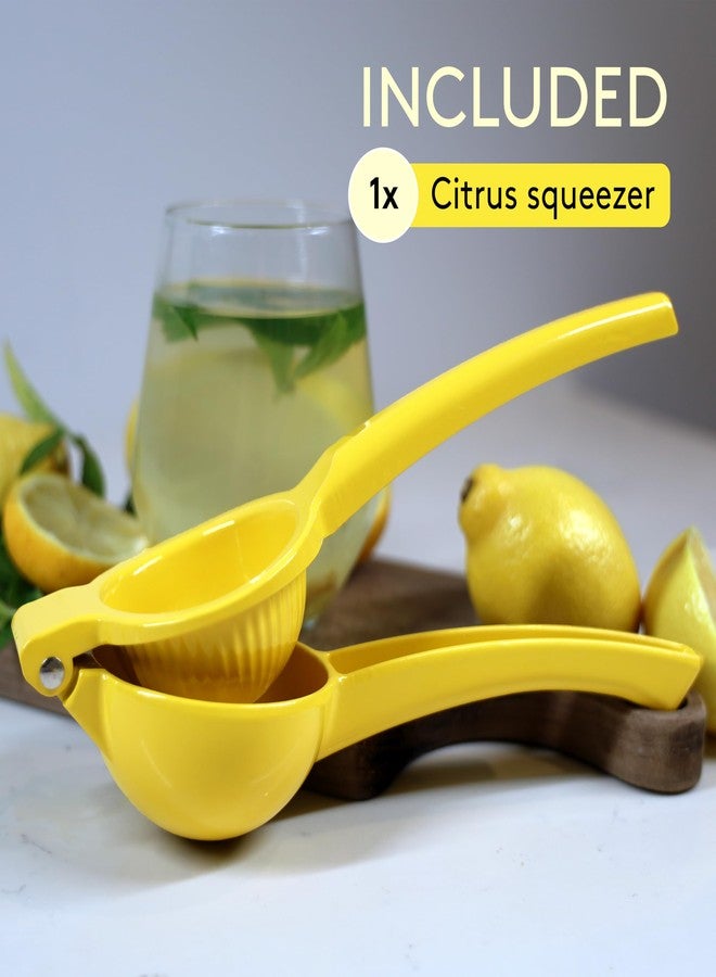 JS Gourmet Metal Lime and Lemon Squeezer Hand Press Manual Citrus Fruit Juicer with Comfortable Handle, Easy to Use for Extracting Juice and Making Ceviche, Lemonade, Margaritas and More - Image 2