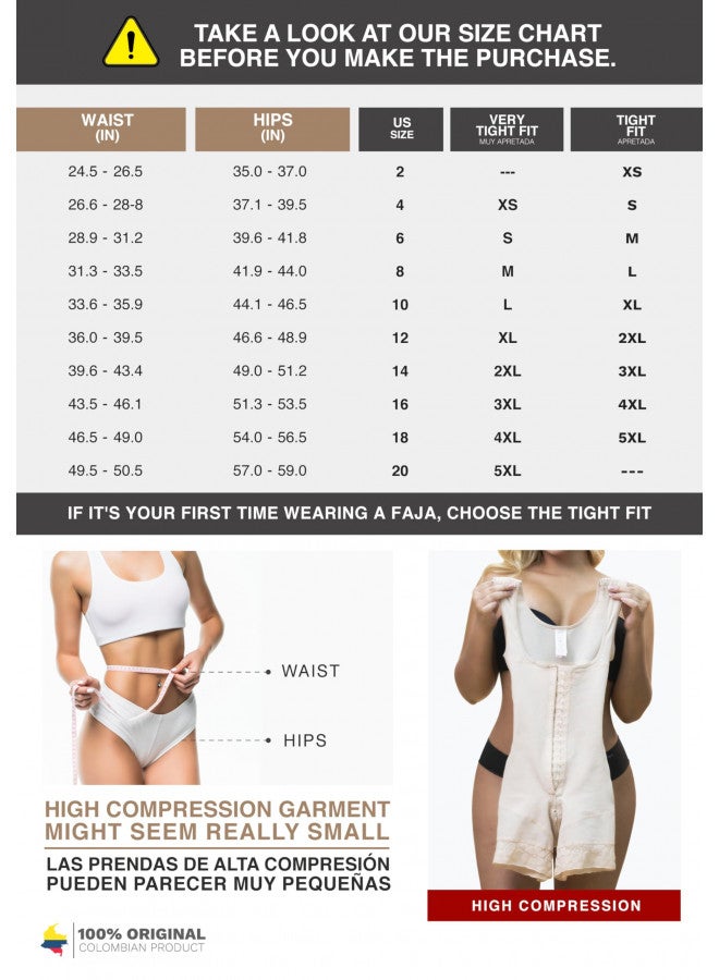 Sonryse 211BF Fajas Colombianas Post Surgery High Compression Stage 2 Faja Lipo 360 Tummy Tuck Mocha X-Small - Image 2