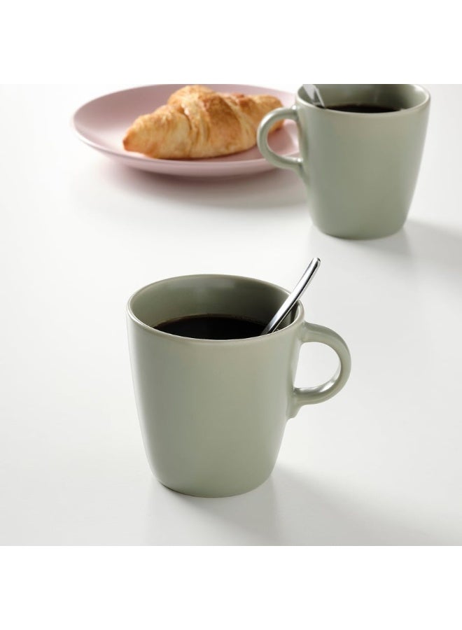 IKEA Mug in Light Green Matte Stylish stoneware mug with a capacity of 370 ml, a modern design for coffee lovers and hot and cold drinks, microwave and dishwasher safe - Image 5