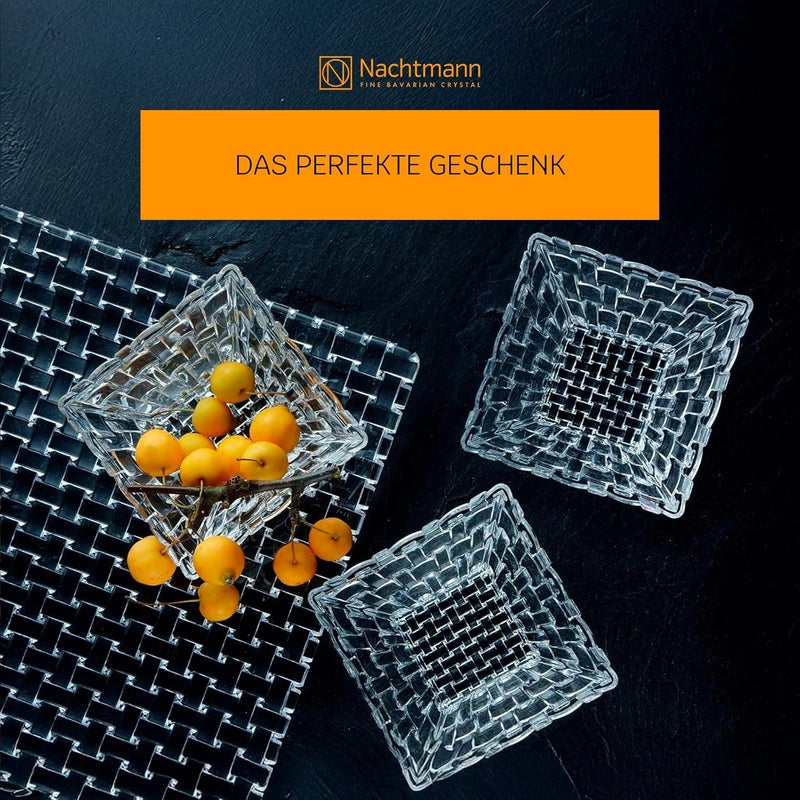 Nachtmann Crystal Bossa Nova Square Plate Set Clear Set of 5 - Image 5