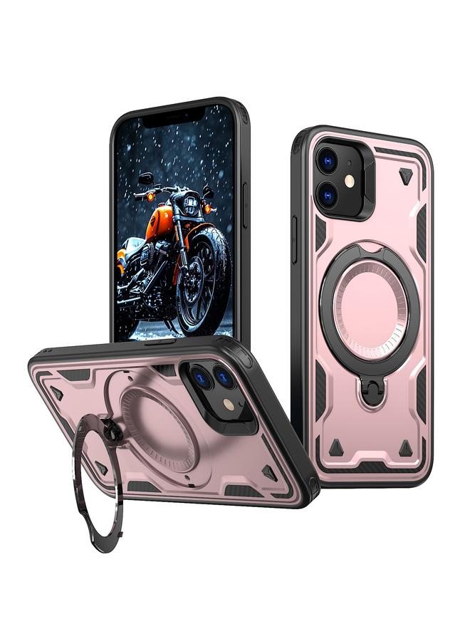 Zaboon Case For iPhone 12 PC Hybrid TPU Armor MagSafe Ring Holder Phone Case - Image 1