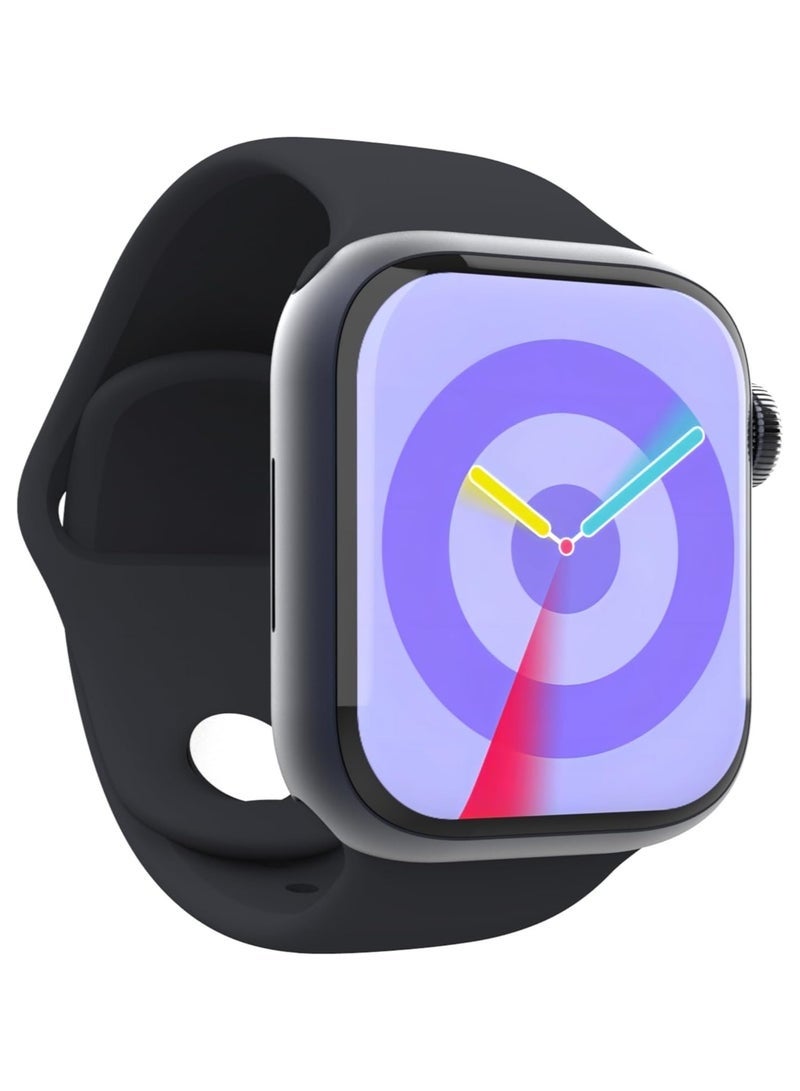 G-Tab GS9 Mini Smartwatch, 1.75" AMOLED Display, Always-On, Raise to Wake, Multi-Sport Modes, Health Tracking, 1GB Storage, Sleek Lightweight Design – Black - Image 2