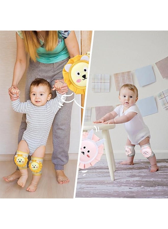 MIXDE 6 Pairs Baby Knee Pads for Crawling Large Baby Knee Protectors with Spongy Pads Breathable Leg Warmers Anti Slip Leg Protector Accessories for Toddlers Boys Girls 2-4 Years Old, XL - Image 3