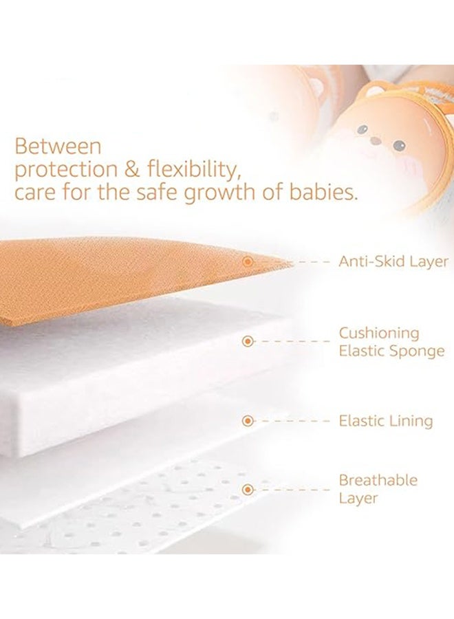 MIXDE 6 Pairs Baby Knee Pads for Crawling Large Baby Knee Protectors with Spongy Pads Breathable Leg Warmers Anti Slip Leg Protector Accessories for Toddlers Boys Girls 2-4 Years Old, XL - Image 4