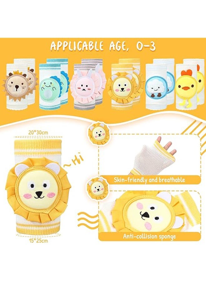 MIXDE 6 Pairs Baby Knee Pads for Crawling Large Baby Knee Protectors with Spongy Pads Breathable Leg Warmers Anti Slip Leg Protector Accessories for Toddlers Boys Girls 2-4 Years Old, XL - Image 2