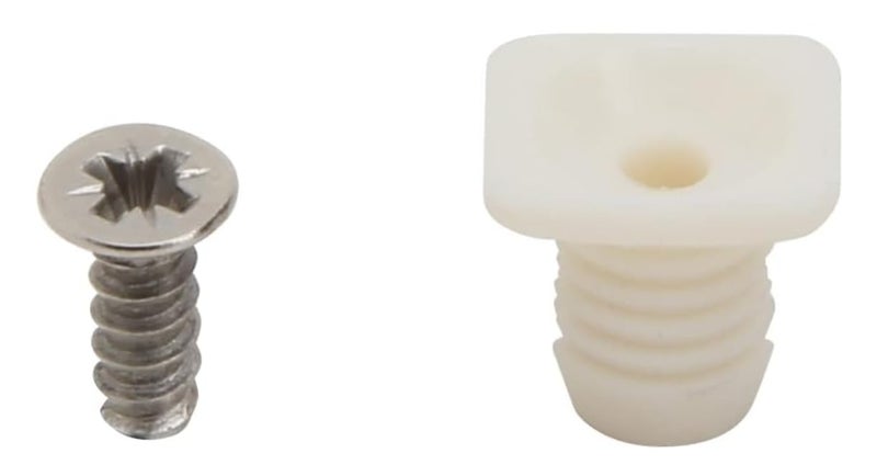 Silverline 8Mm Plastic Hinge Dowel Inserts With Screws, 100 Pcs (100) - Image 1