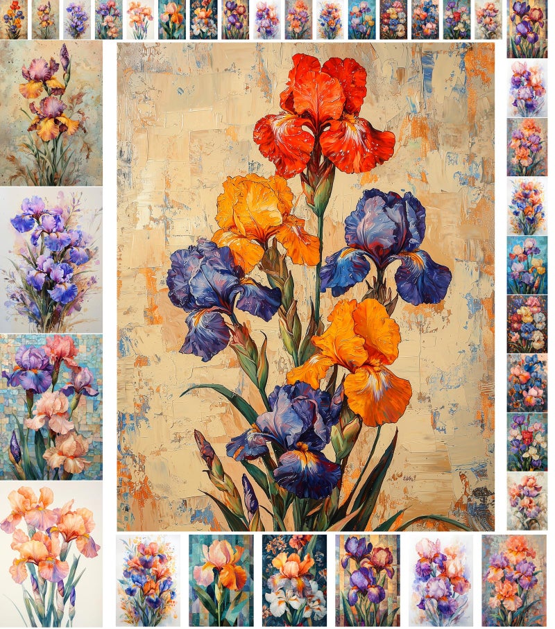 Flonz Decoupage Paper Pack (35 Sheets 6"x8") Floral Charm: Soft Peach and White Flowers nestled Against Textured Vintage Blue Backgrounds, evoking Elegance and Nostalgia FLONZ Vintage - Image 1