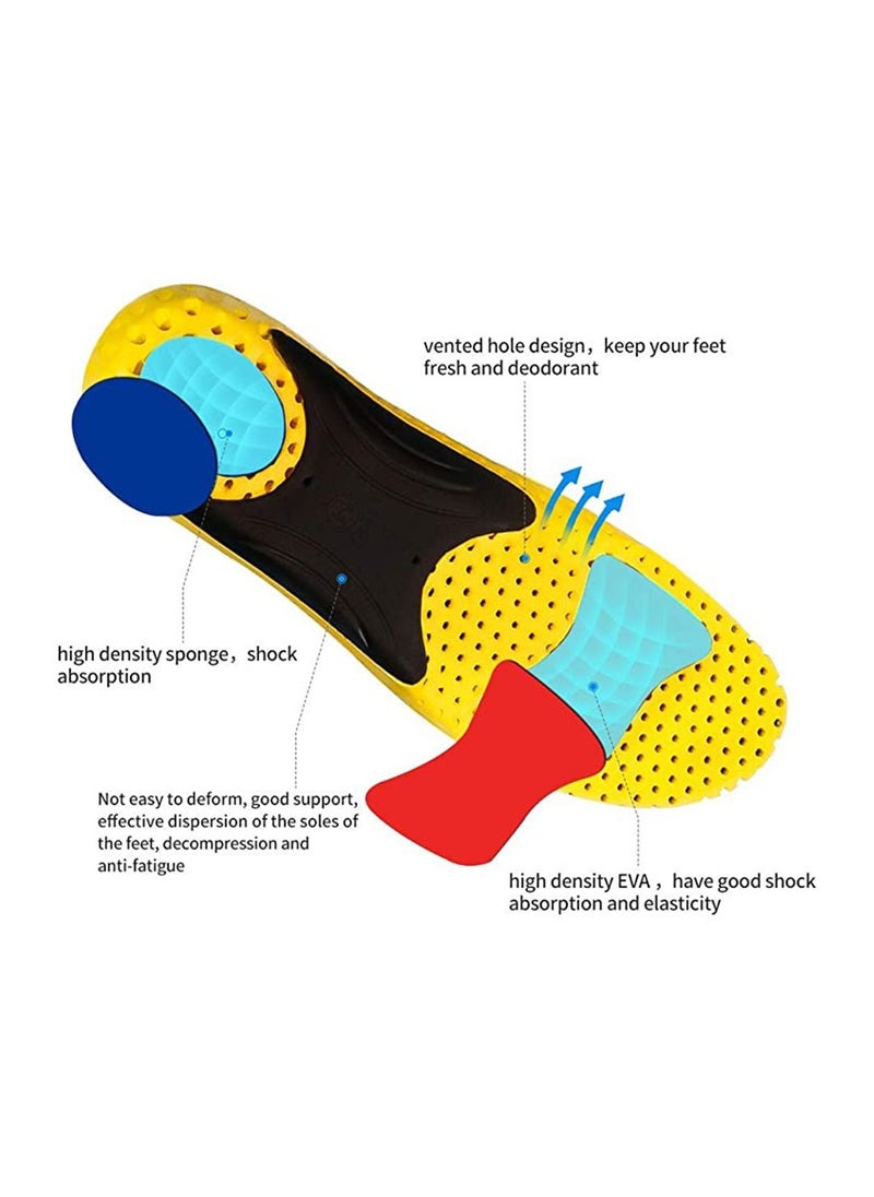 SYOSI - Orthotic Insole High Arch Foot Support Soft Medical Functional insoles Insert for  Severe Flat Feet Plantar Fasciitis Feet Pain Foot Valgus for Man And Woman Size L - Image 1