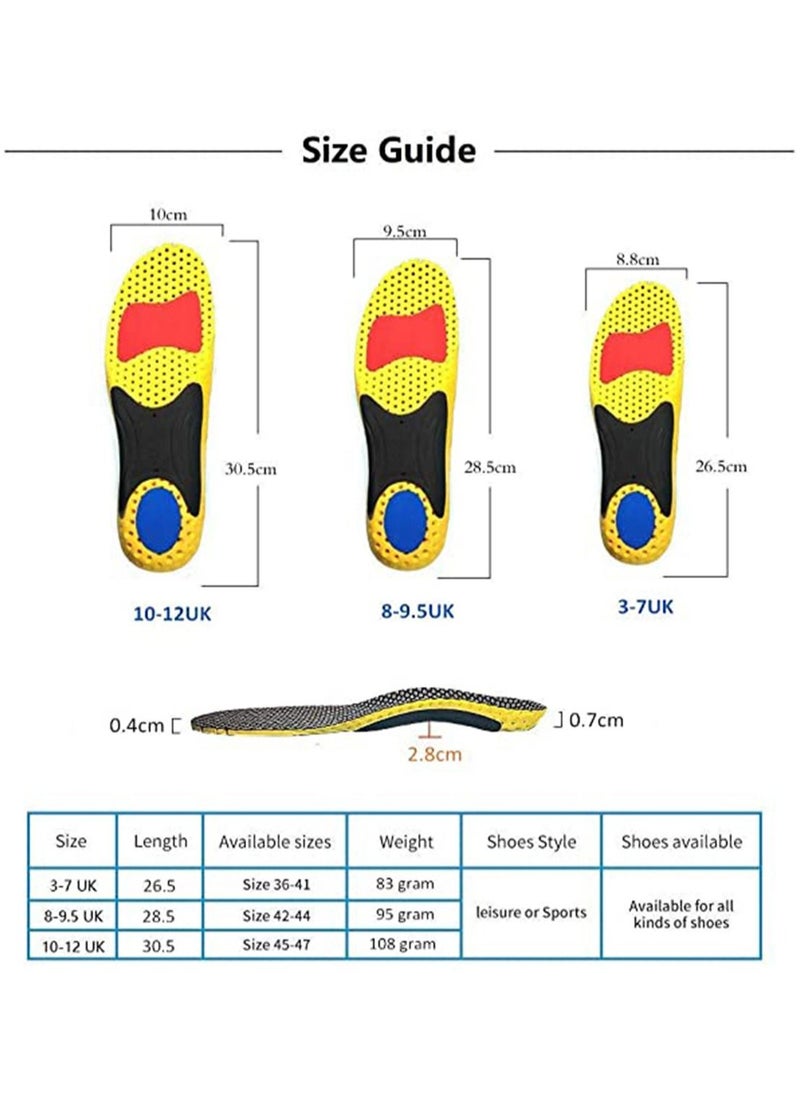 SYOSI - Orthotic Insole High Arch Foot Support Soft Medical Functional insoles Insert for  Severe Flat Feet Plantar Fasciitis Feet Pain Foot Valgus for Man And Woman Size L - Image 1