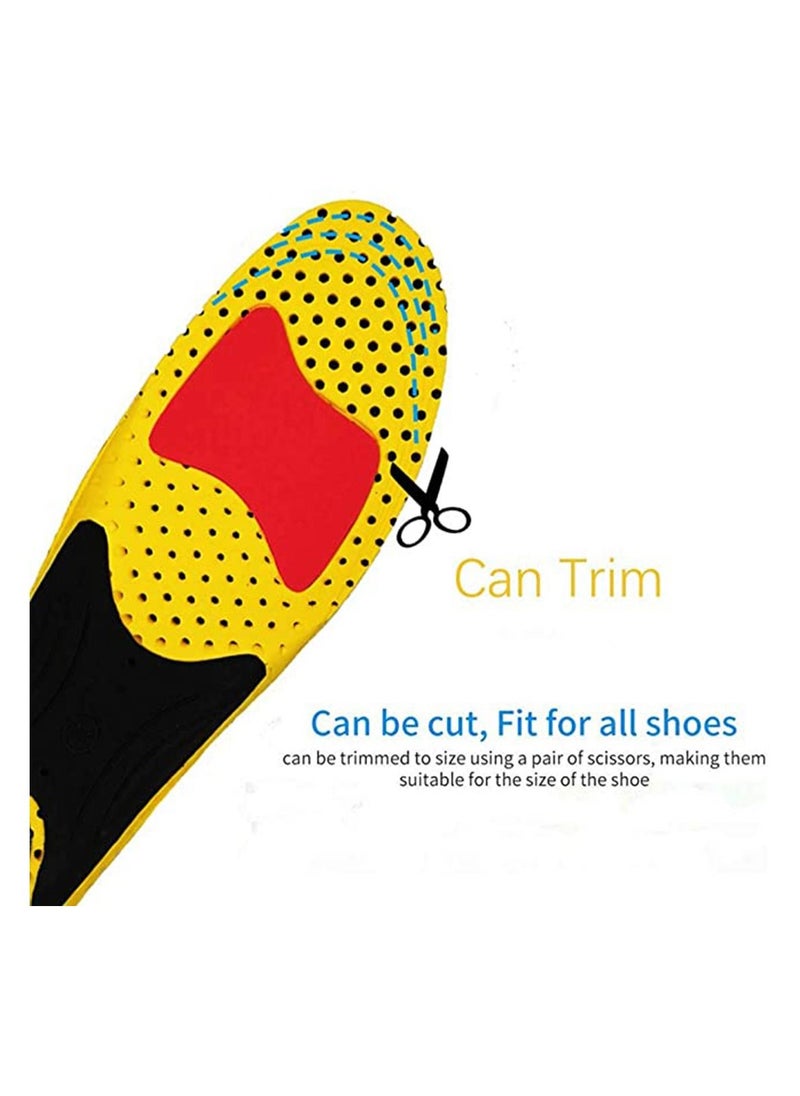 SYOSI - Orthotic Insole High Arch Foot Support Soft Medical Functional insoles Insert for  Severe Flat Feet Plantar Fasciitis Feet Pain Foot Valgus for Man And Woman Size L - Image 1