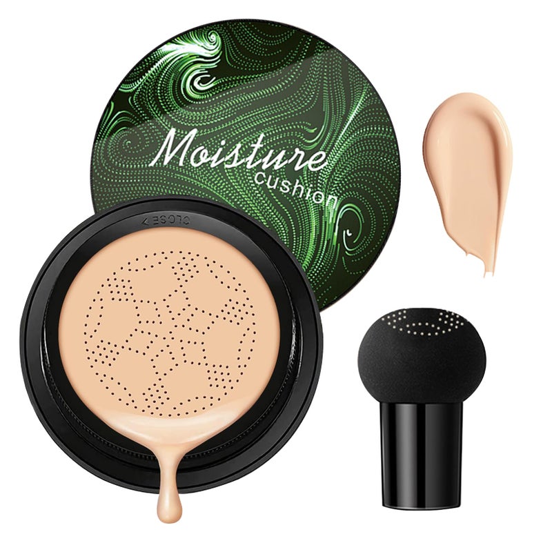Mushroom Head Air Cushion CC Cream Foundation MakeupMoisturizing BB Cream Face Makeup Liquid FoundationLong Lasting Full Coverage Concealer for All Skin TypesNatural