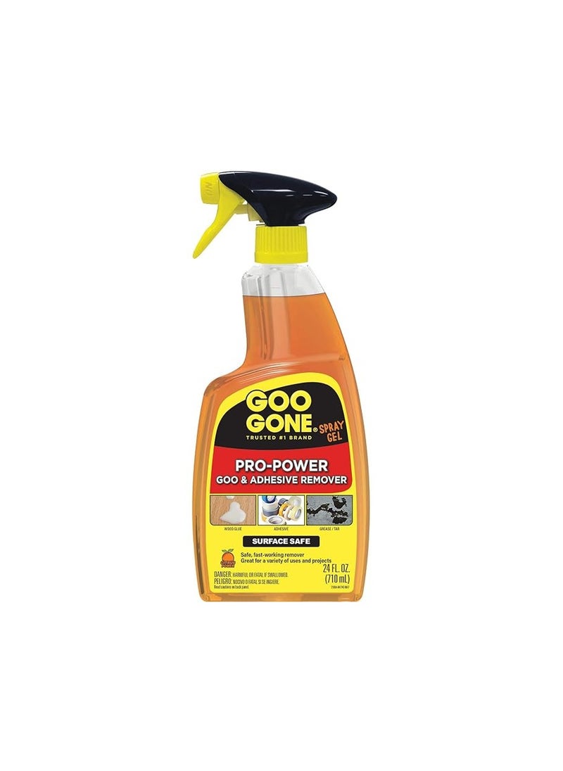 Goo Gone Goo Gone Pro-Power Spray Gel  24 Ounce Surface Safe Great Cleaner No Harsh Odors Removes Stickers Can Be Used On Tools  - Image 1