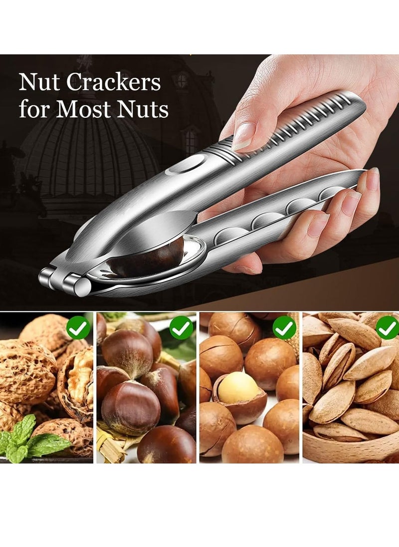 Excefore - Nutcracker Chestnut Clip Nut Cracker Sheller Walnut Pliers Metal Nut Opener Plier Multifunctional Chestnut Opener Nut 304 Stainless Steel Kitchen Tools - Image 1