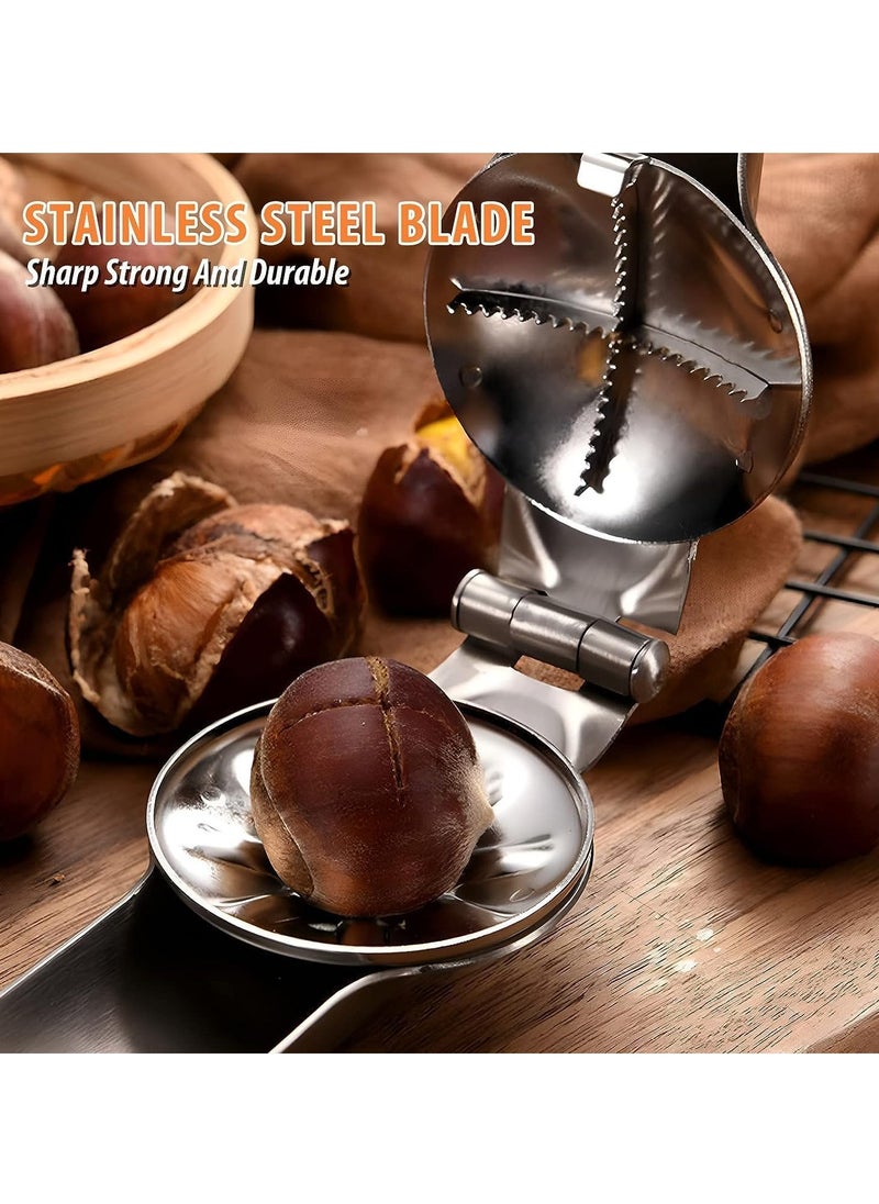 Excefore - Nutcracker Chestnut Clip Nut Cracker Sheller Walnut Pliers Metal Nut Opener Plier Multifunctional Chestnut Opener Nut 304 Stainless Steel Kitchen Tools - Image 1