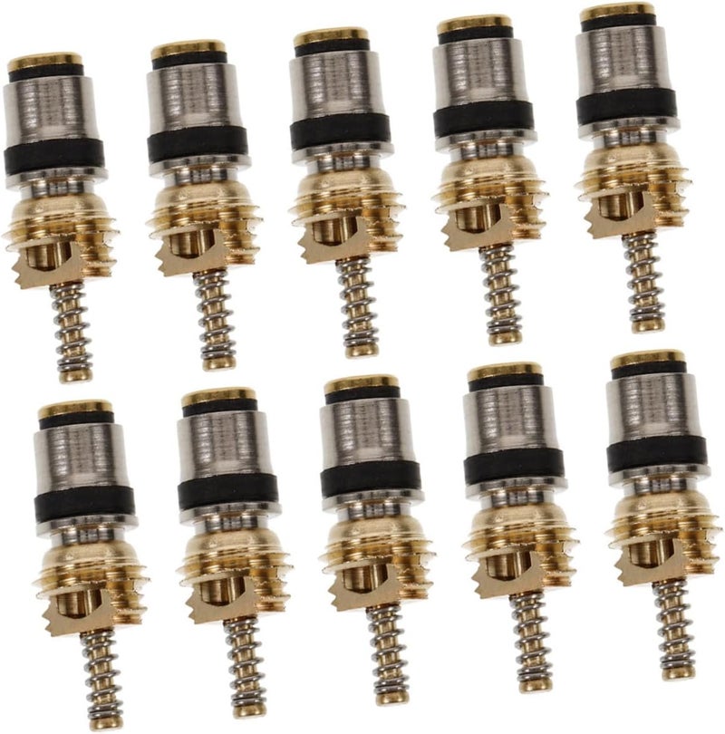 VOSAREA 10pcs Automotive Air Conditioner Valve Core Kit High and Low Pressure Valve Stem Core for R134a Car Ac Refrigeration System Replacement Parts - Image 1