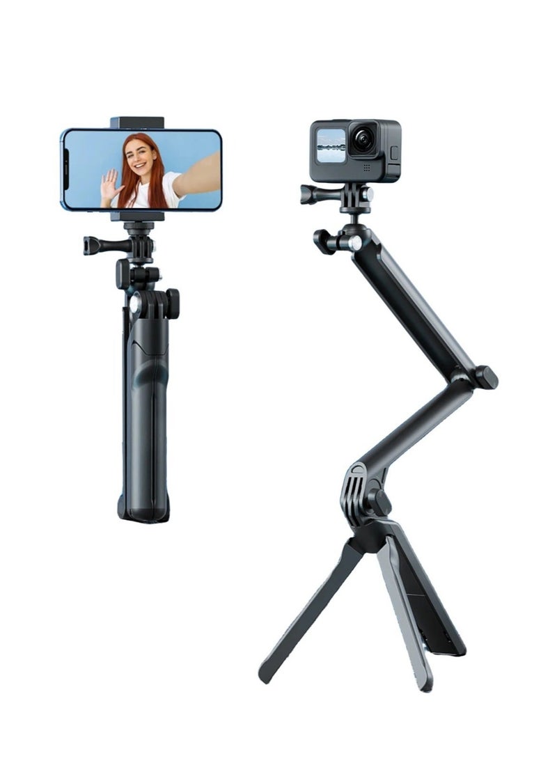 TELESIN TELESIN 3-Way Selfie Stick Tripod Grip Magic Arm Foldable Pole Multi-Mount For Insta360 Ace Pro GoPro 12 11 Action 4 3 Accessory  - Image 1