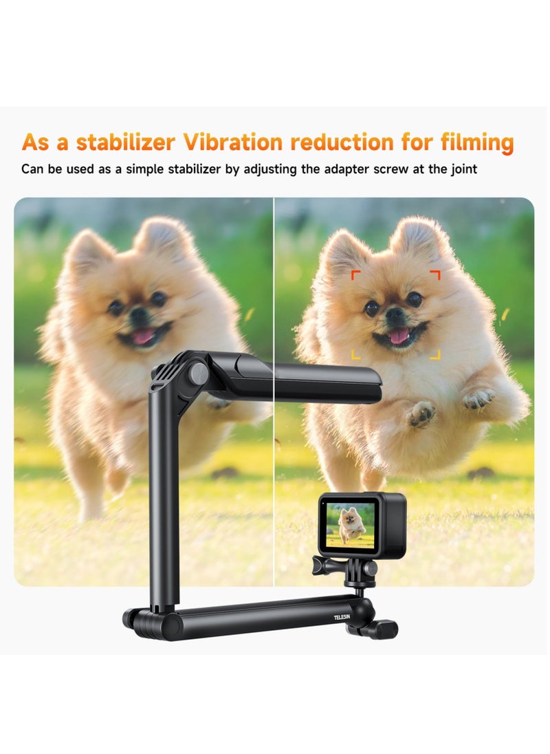 TELESIN TELESIN 3-Way Selfie Stick Tripod Grip Magic Arm Foldable Pole Multi-Mount For Insta360 Ace Pro GoPro 12 11 Action 4 3 Accessory  - Image 4