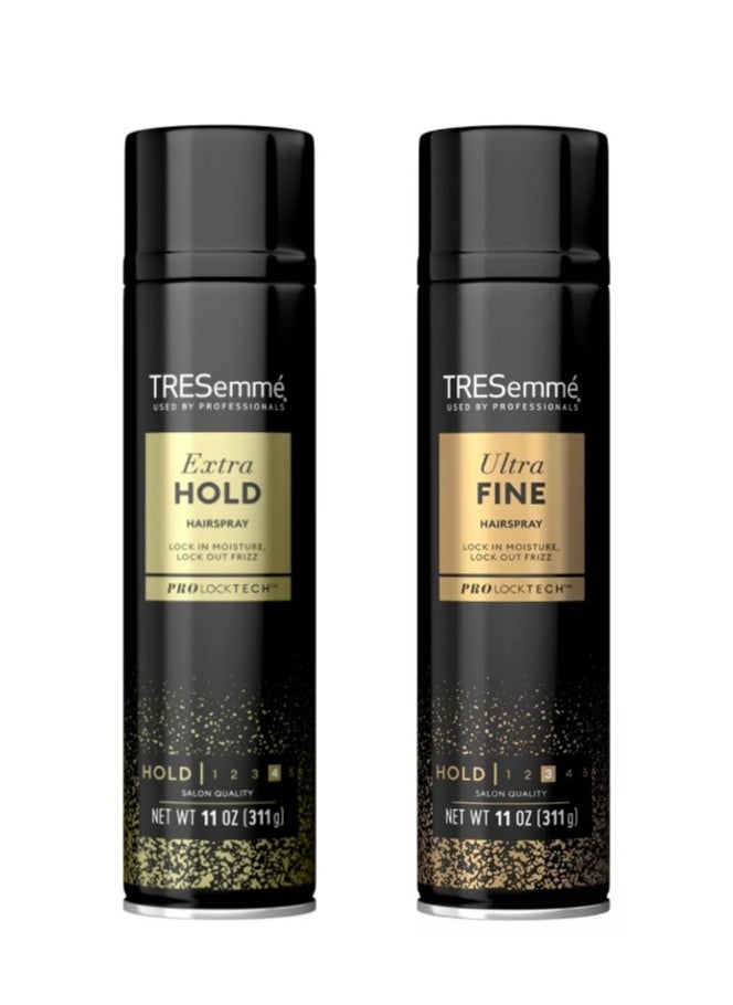TRESemmé TRESemmé European TRESemmé Extra Hold Hairspray 311g + TRESemmé TRESemmé Ultra Smooth Hold Hairspray 311g  - Image 1