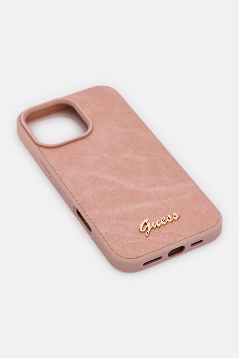 GUESS iPhone 16 Pro Max Brand Logo Protective Case, Pink - Image 4