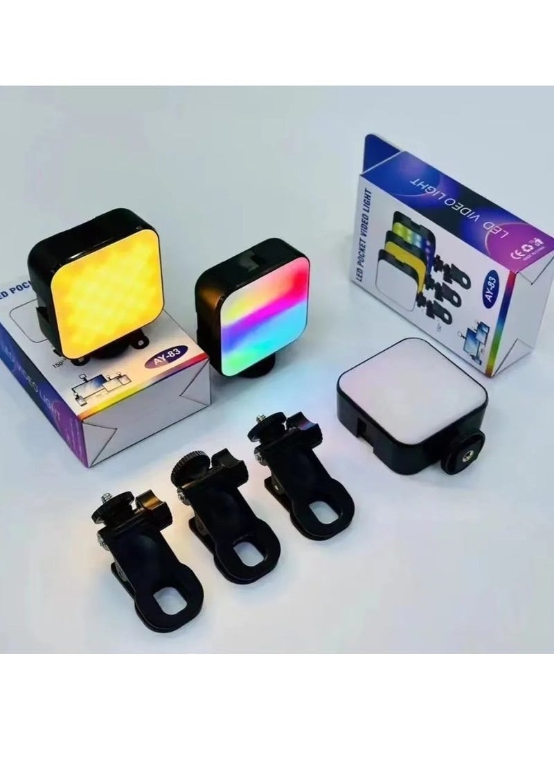 ELTRAZONE AY-83 LED Pocket RGB Video Clip Light – Compact Rechargeable Fill Light for Mobile Phones, Cameras, Laptops – Adjustable Brightness & Color Temperature – Ideal for Vlogging, Selfies, Video Calls, and Content Creation - Image 5
