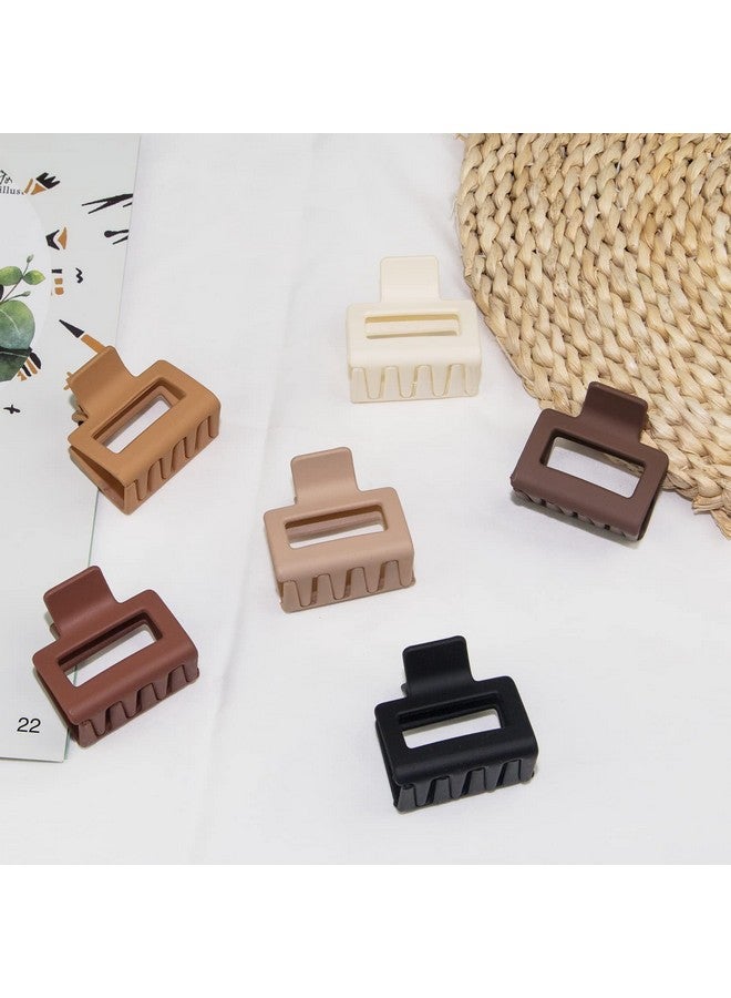 Bakefy-6 Pcs Hair Clips: 2" Matte Claw & Square/Rectangular Jaw Clips for Thin/Thick Hair, Women & Girls - Image 3