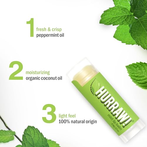 Hurraw! Mint Lip Balm: Organic, Certified Vegan, Cruelty and Gluten Free. Non-GMO, 100% Natural Ingredients. Bee, Shea, Soy and Palm Free. Made in USA - Image 3