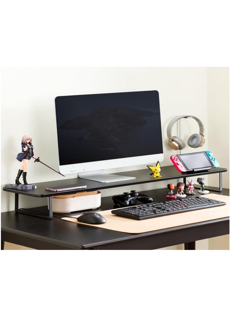 Rubik Monitor Riser Stand, Desk Organizer Ergonomic Elevated Rack for Laptop Computer, Home and Office Use (Beige, 100x26x12cm) - Image 5