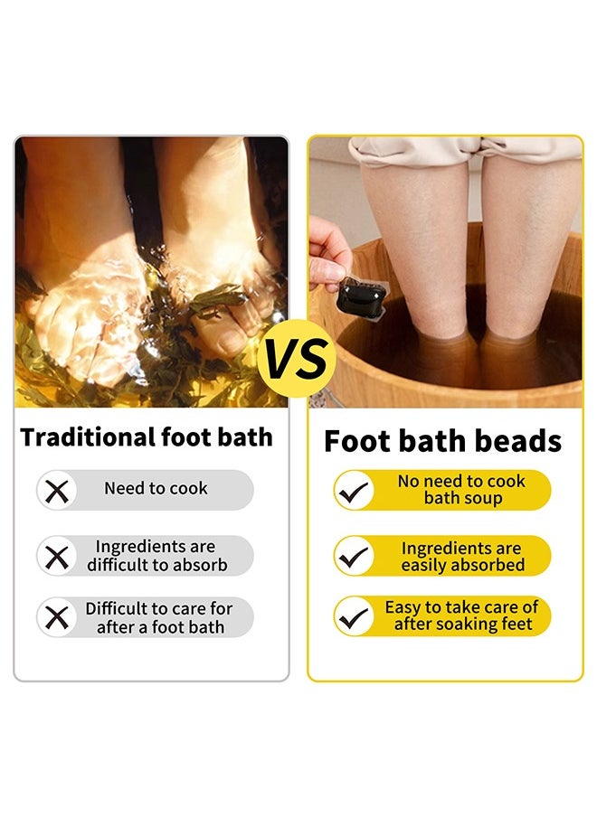 Sefudun 10PCS Herbal Foot Cleaning Soak Beads, Herbal Body Detox Foot Soak, Foot Spa Pedicure With Bath Salt, Foot Cream, Foot Scrub, Natural Herbal Foot Massage Beads For Men And Women  - Image 3