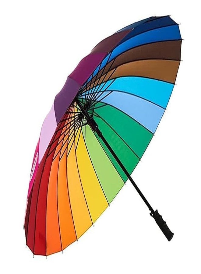 Anasis Windproof Travel Umbrella Teflon Coating Windproof - Oversized Rainbow Folding Travel Umbrella Compact Auto Open Close for Rain Women/Men - Image 1