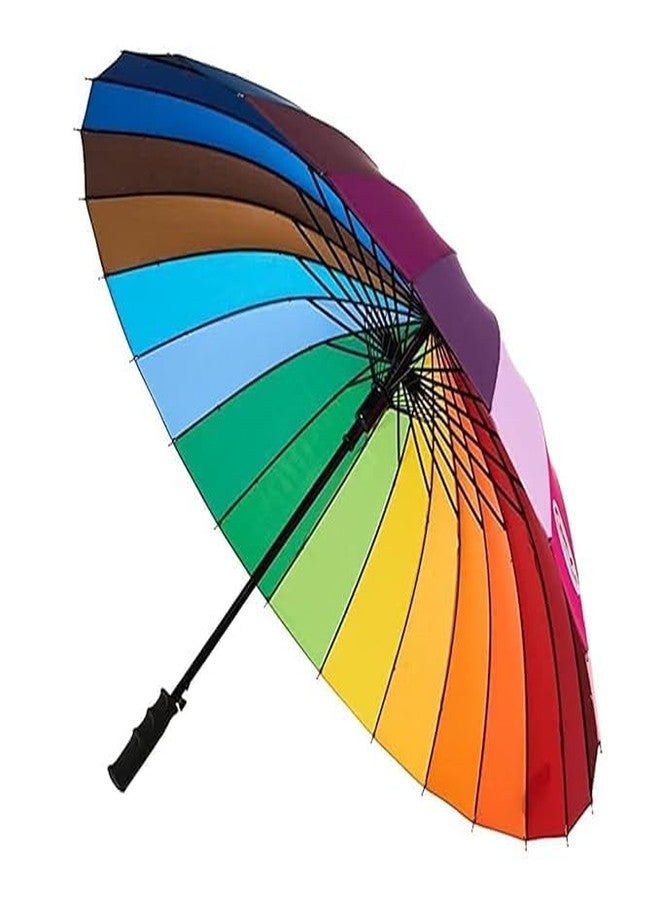 Anasis Windproof Travel Umbrella Teflon Coating Windproof - Oversized Rainbow Folding Travel Umbrella Compact Auto Open Close for Rain Women/Men - Image 3