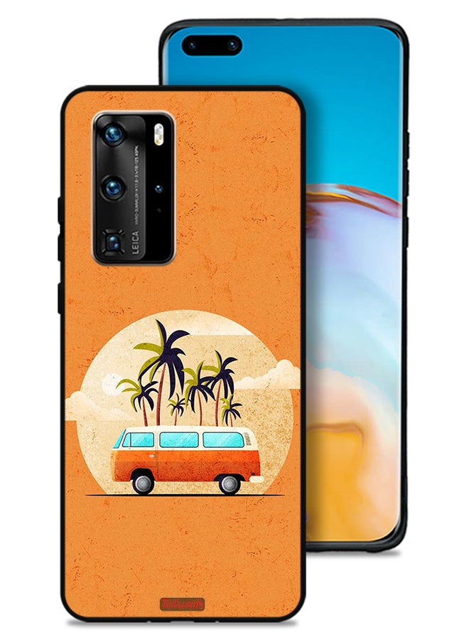 Tolwak غطاء حماية لهاتف هواوي P40 برو 5G بتصميم فني للحافلات - Image 1