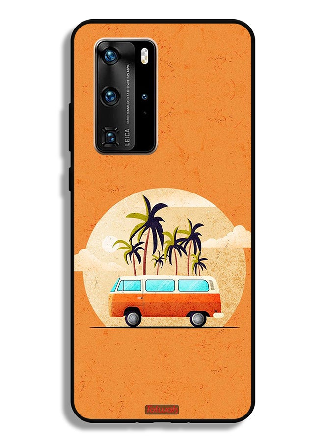 Tolwak غطاء حماية لهاتف هواوي P40 برو 5G بتصميم فني للحافلات - Image 2