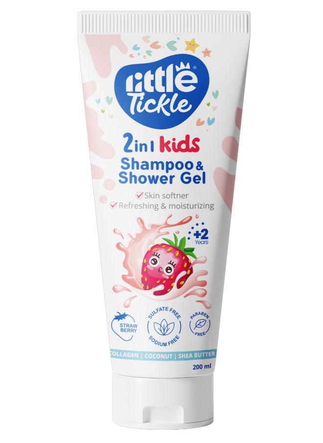 Little Tickle - 2in1 Strawberry Shampoo and Shower Gel for Kids - 200 ml - Image 1